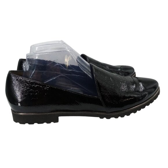 Paul Green Patent Leather Black Loafers Size UK 6 US 8.5 Slip On Uptown Almond - Picture 11 of 13